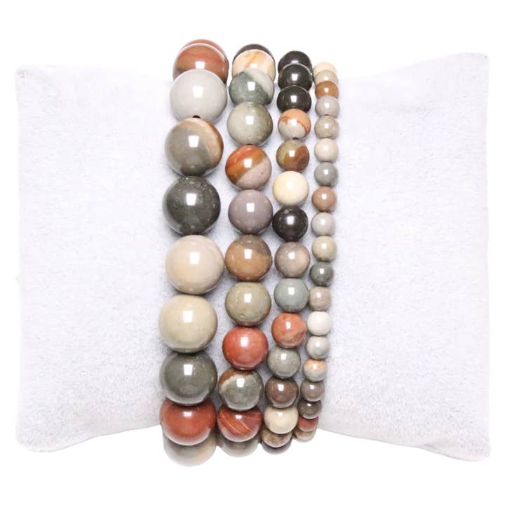 Polykrom Jasper Armband A för wholesale av Foliesbijoux