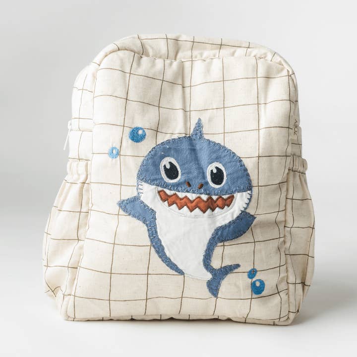 Personalised School Bag Shark do do Cotton Backpack for wholesale by Zoey Inc.