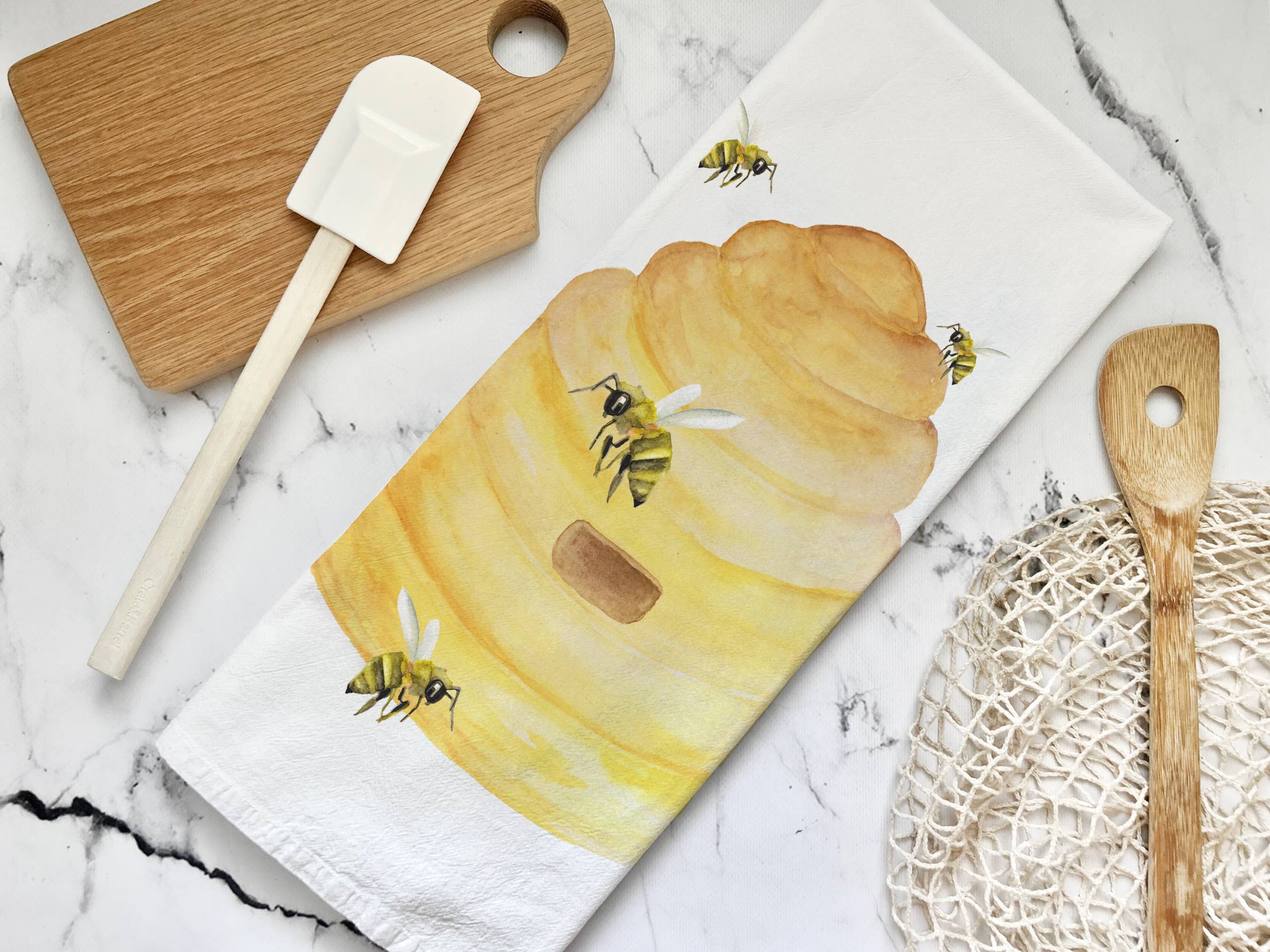 Honey Brush Design® - Wholesale Tea Towel - Beehive Tea Towel1