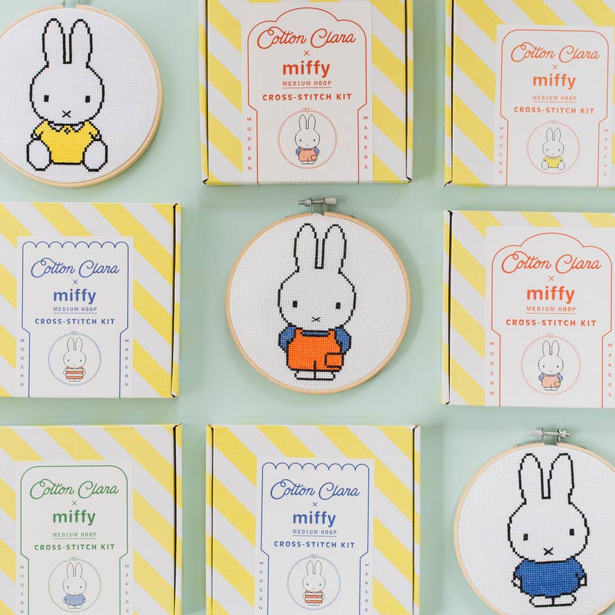 Cotton Clara Craft Kits & Supplies - Wholesale Craft Sewing Kit - Miffy Yellow Cross Stitch Kit Beginner Friendly 2