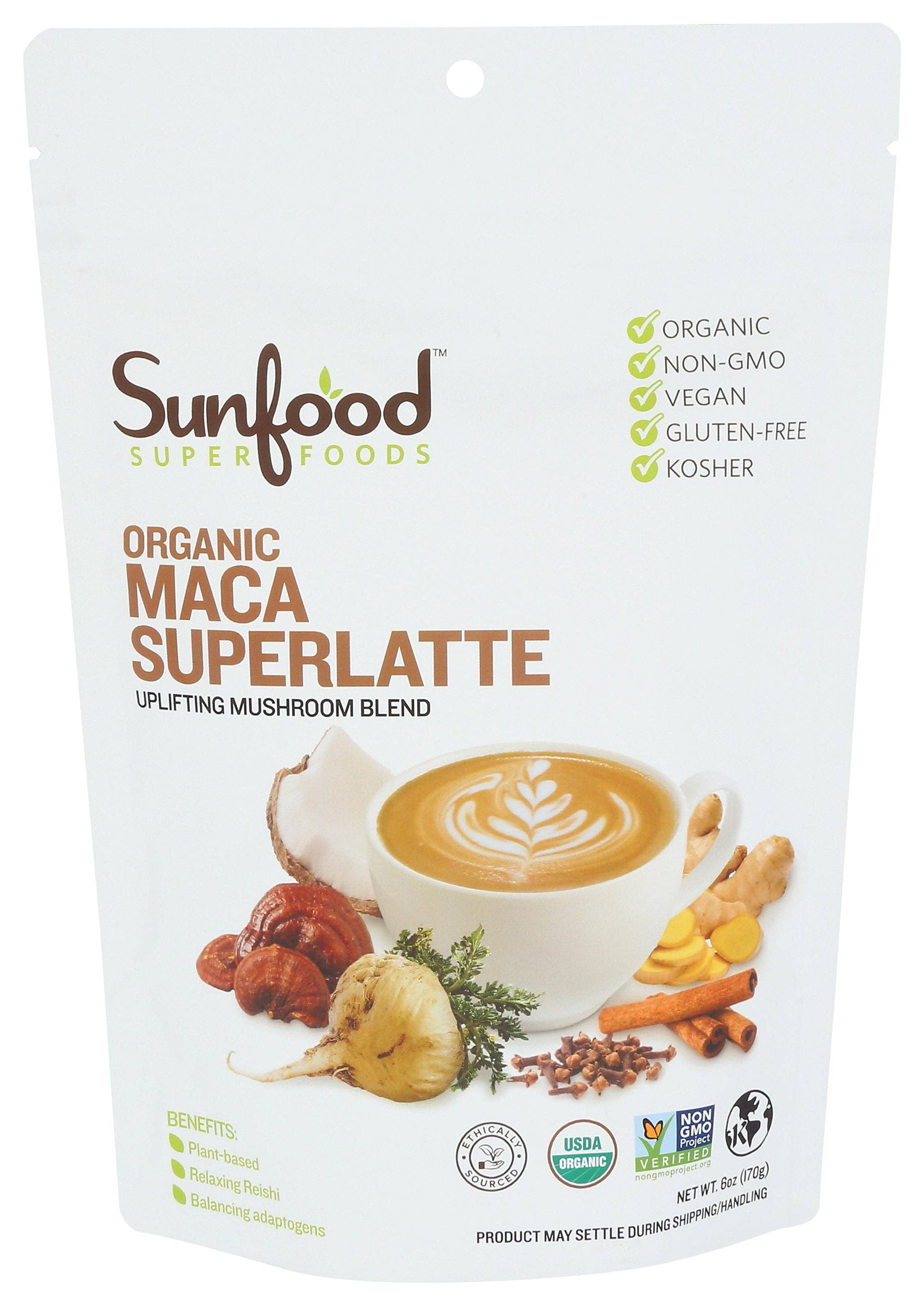 Everyday Supply Co - Wholesale Protein/Superfood Powder - SUNFOOD SUPERFOODS MACA SUPERLATTE ORGANIC0