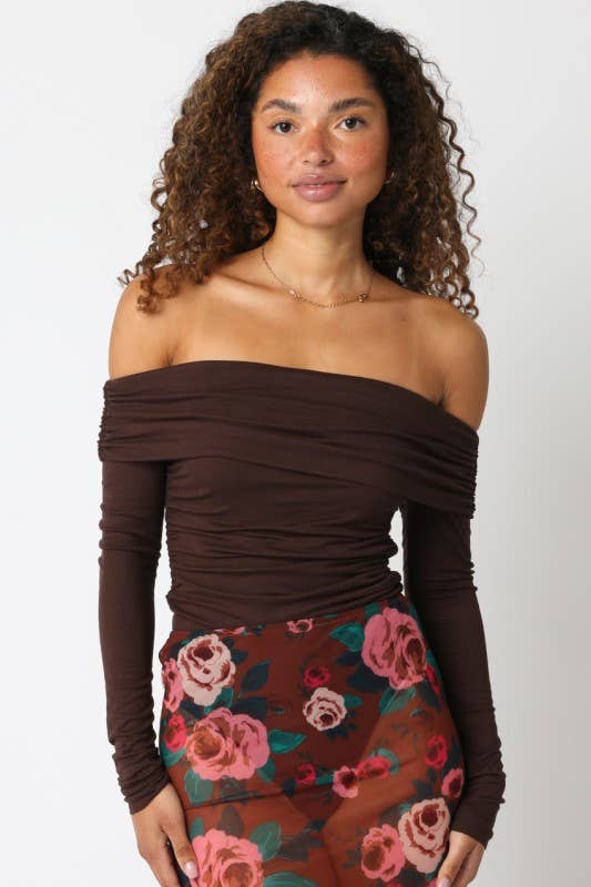 Olivaceous - Wholesale Bodysuit - Women's - Esther Off Bodysuit16