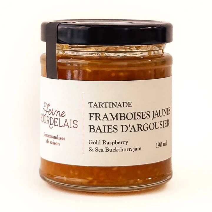 Ferme Bourdelais - Yellow Raspberry, Sea Buckthorn Berry Jam for wholesale by Milo & Dexter