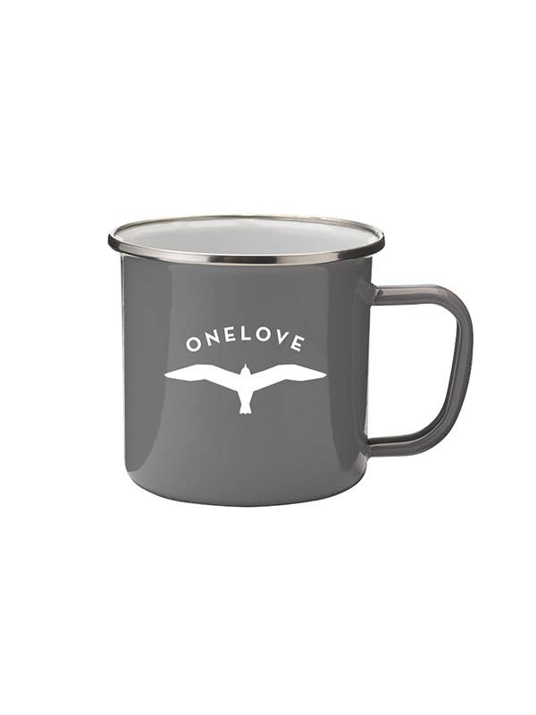 ONELOVE Seagull Enamel Mug Grey for wholesale by ONELOVE