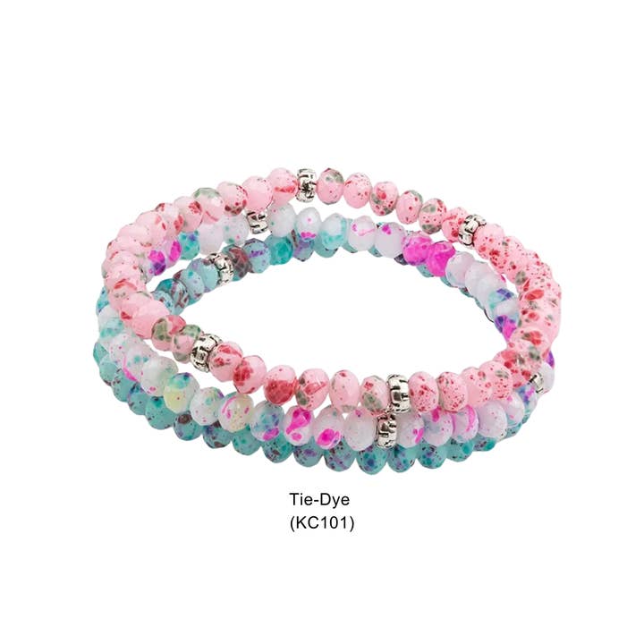 Kids Crystal Girls Stretch Bracelets, Set 3 for wholesale by My Fun Colors