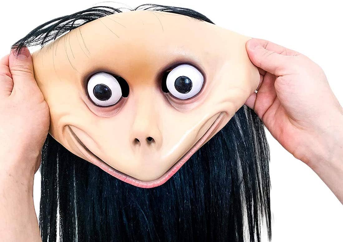 Lelaffet - Venta al por mayor Disfraz - Unisex - Máscara de látex aterradora de Halloween para adulto Momo Joker8