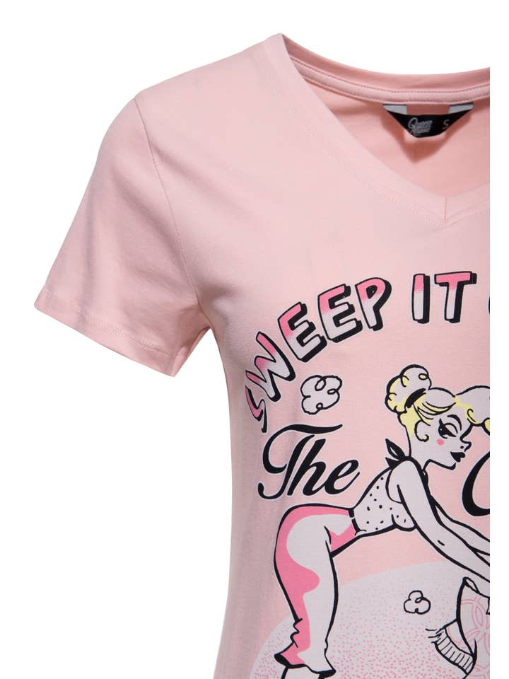 Btex Fashion GmbH / KING KEROSIN - Wholesale Screen Printed T-Shirt - Women's - T-shirt "Sweep it under the carpet"