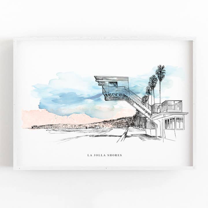 La Jolla San Diego Fine Art Print | California Coastal Wall Art | Beach Gift Shop & Travel Souvenir for wholesale by ArteCart