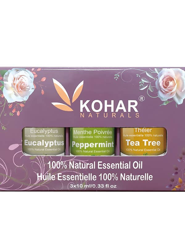 3 pack Essential oils gift set. Mix and Match (3 x10 ml) for wholesale by KOHAR NATURALS
