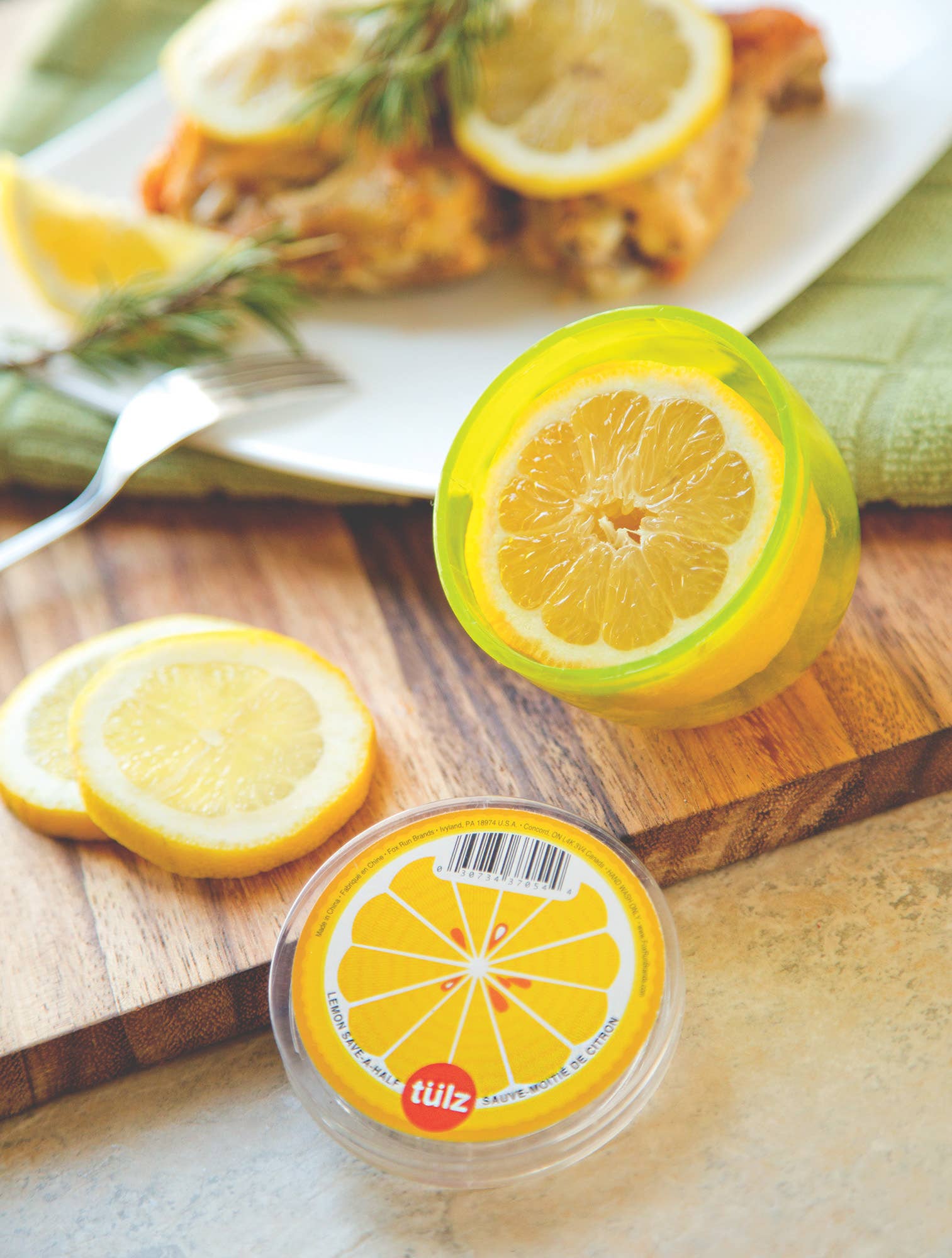 Fox Run Brands - Wholesale Food Storage Container - TULZ Lemon Save-A-Half, Yellow, 3" x 3" x 3"2