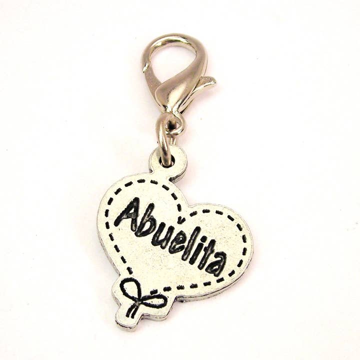 Chubby Chico Charms - Wholesale Purse/Bag Accessory - Women's - Abuelita quilted Heart purse clip/zipper pull Spanish