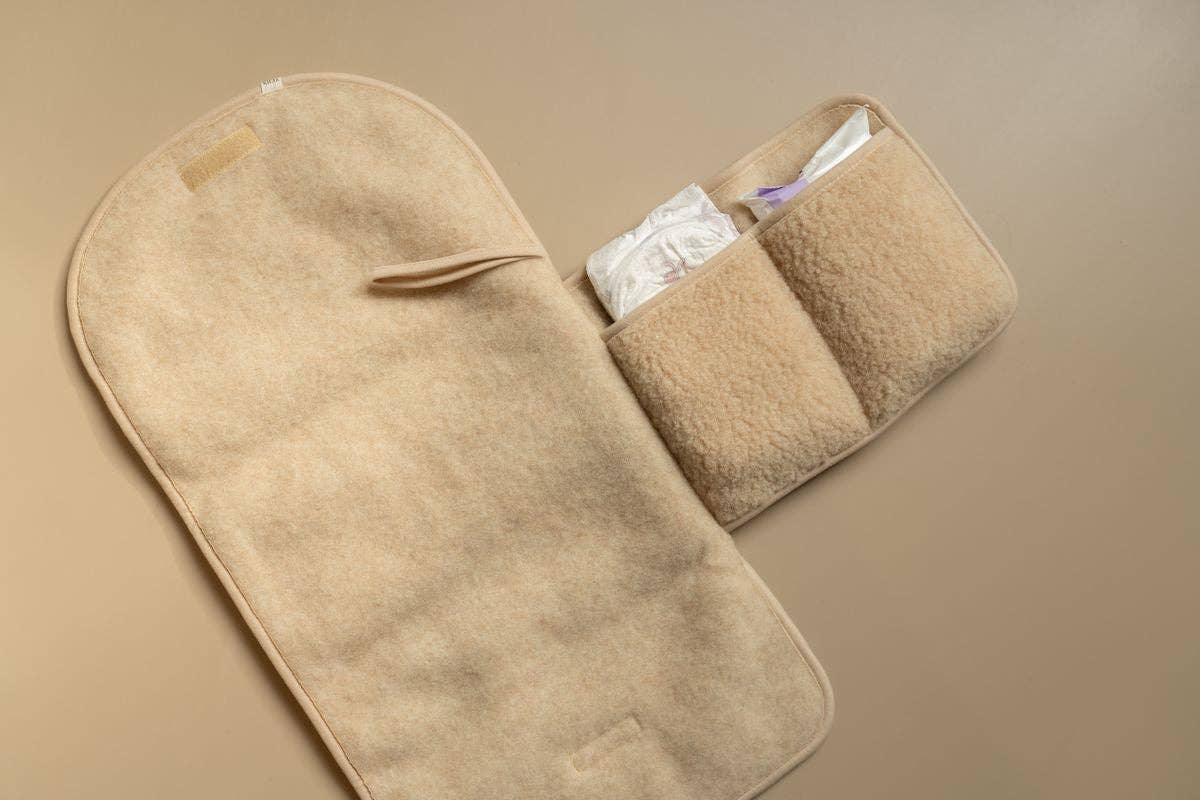 Kico Label - Vendita all'ingrosso Materassino fasciatoio - Neonati - Tappetino per il cambio (con custodia) - Lana merino8