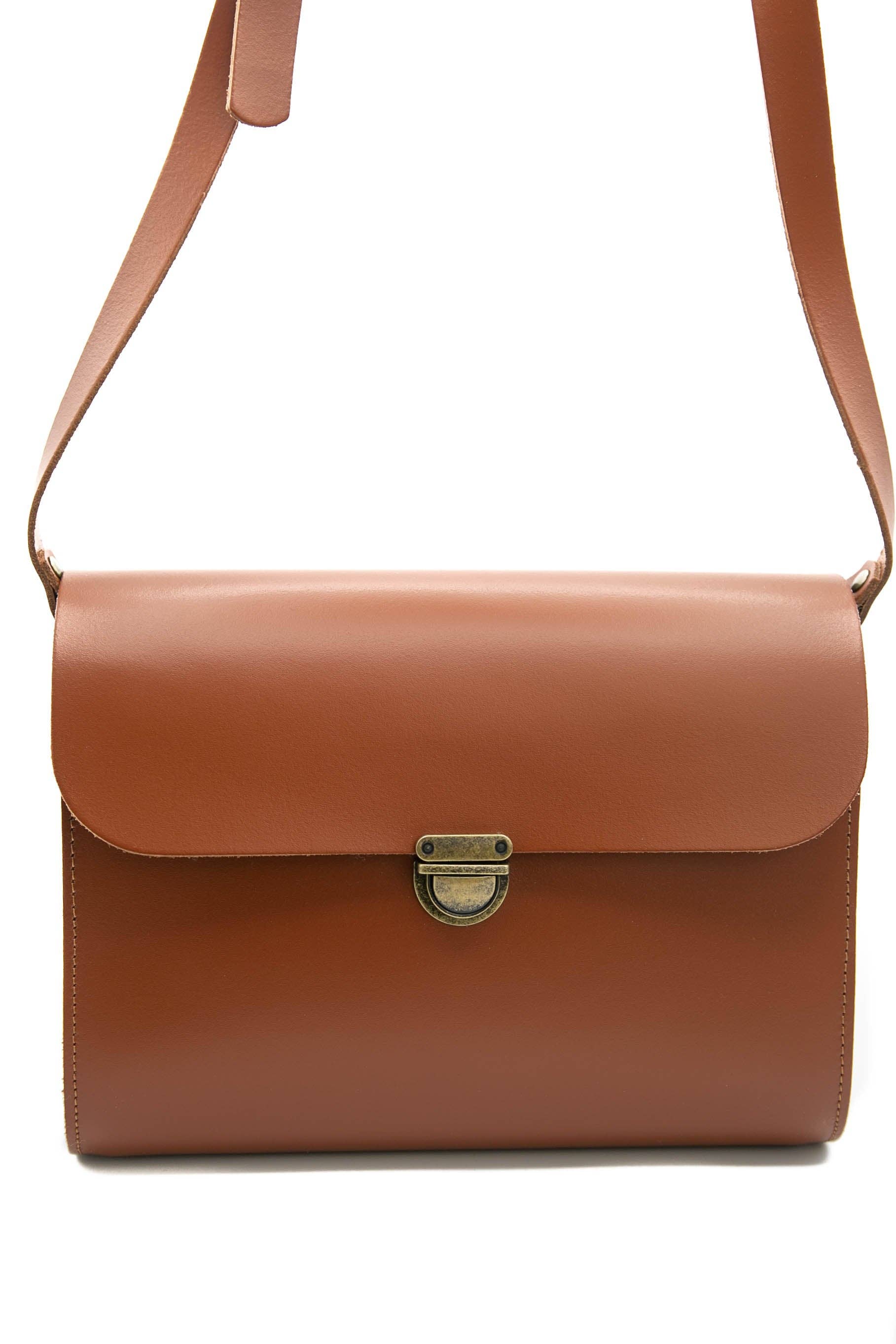 Tan Leather Satchel - Leilani for wholesale on Faire6