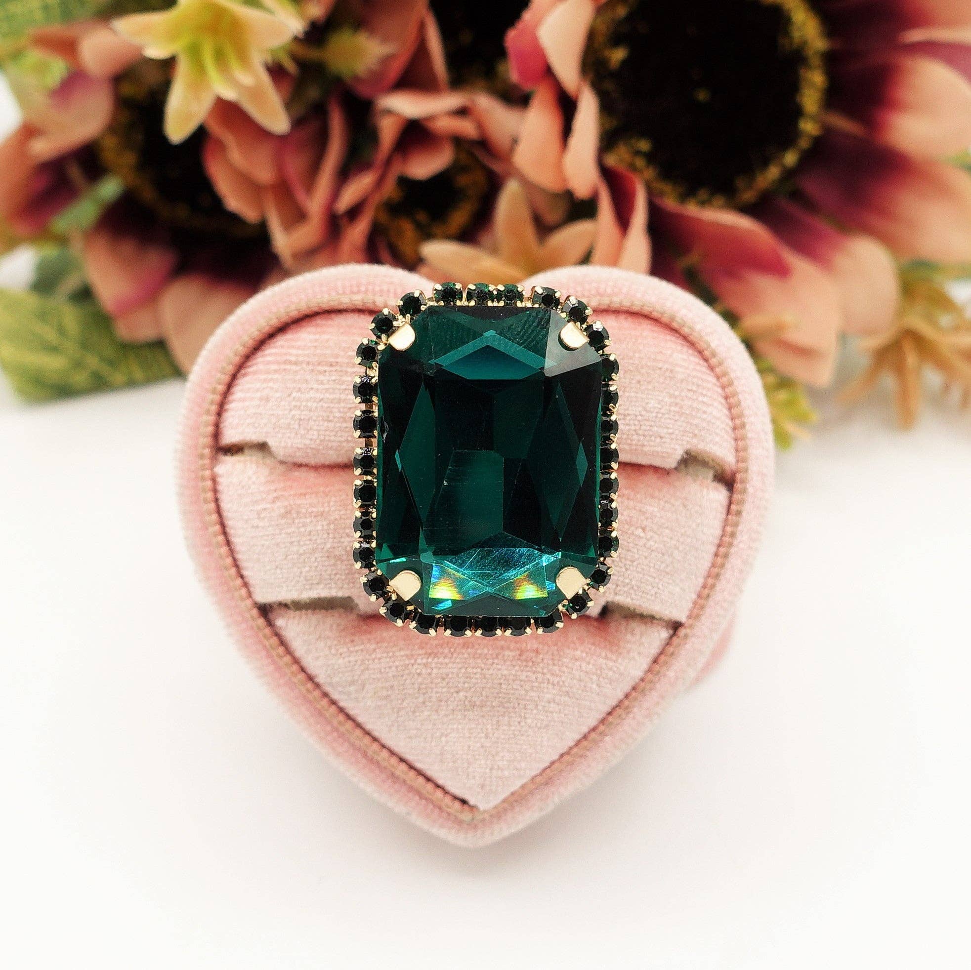 Daemon srls - Wholesale Cocktail/Statement Ring - ARIEL - ANELLO regolabile con pietra sfaccettata e zirconi1