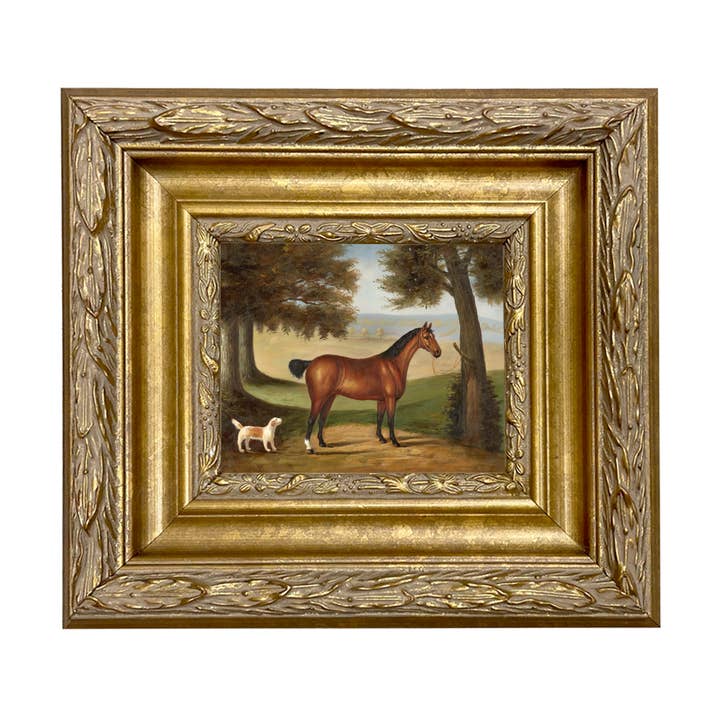 Madison Bay Co. - Historical Home Decor Reproductions - Wholesale Art Print - Horse and Dog in Landscape Vintage Painting Print on Canvas10