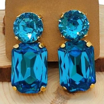 Unique Combo Earrings - Aqua P for wholesale by QUÉ MÁS JEWELS