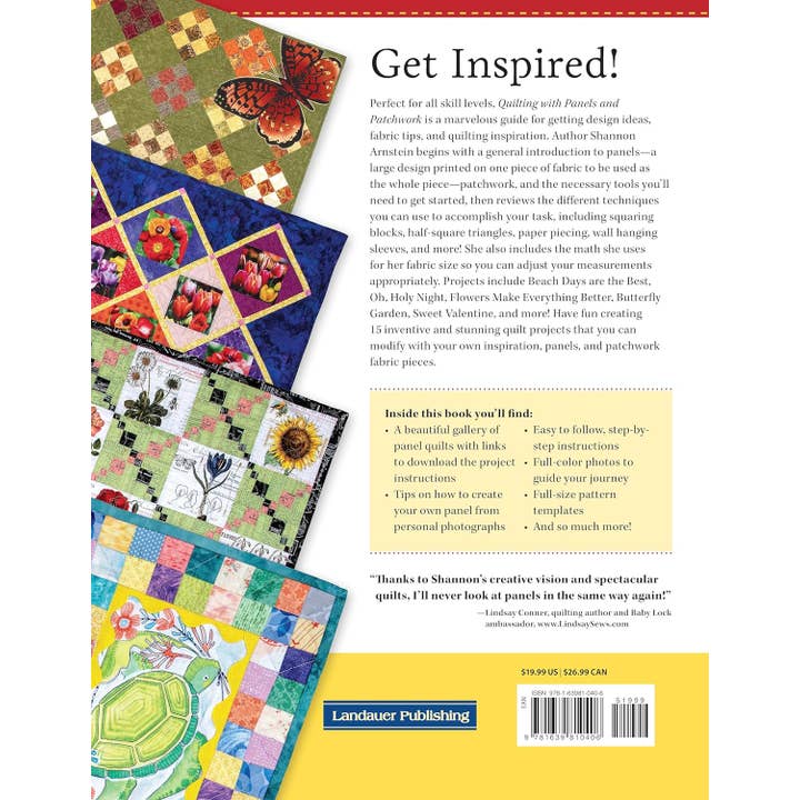 Fox Chapel Publishing - Wholesale Crafts, Hobbies & DIY - Quilting with Panels and Patchwork - Time Friendly Quilting1