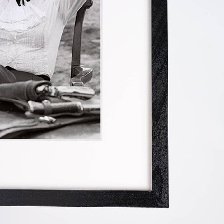 Black Brigitte Bardot on Set. Wall art print with frame. for wholesale on Faire3