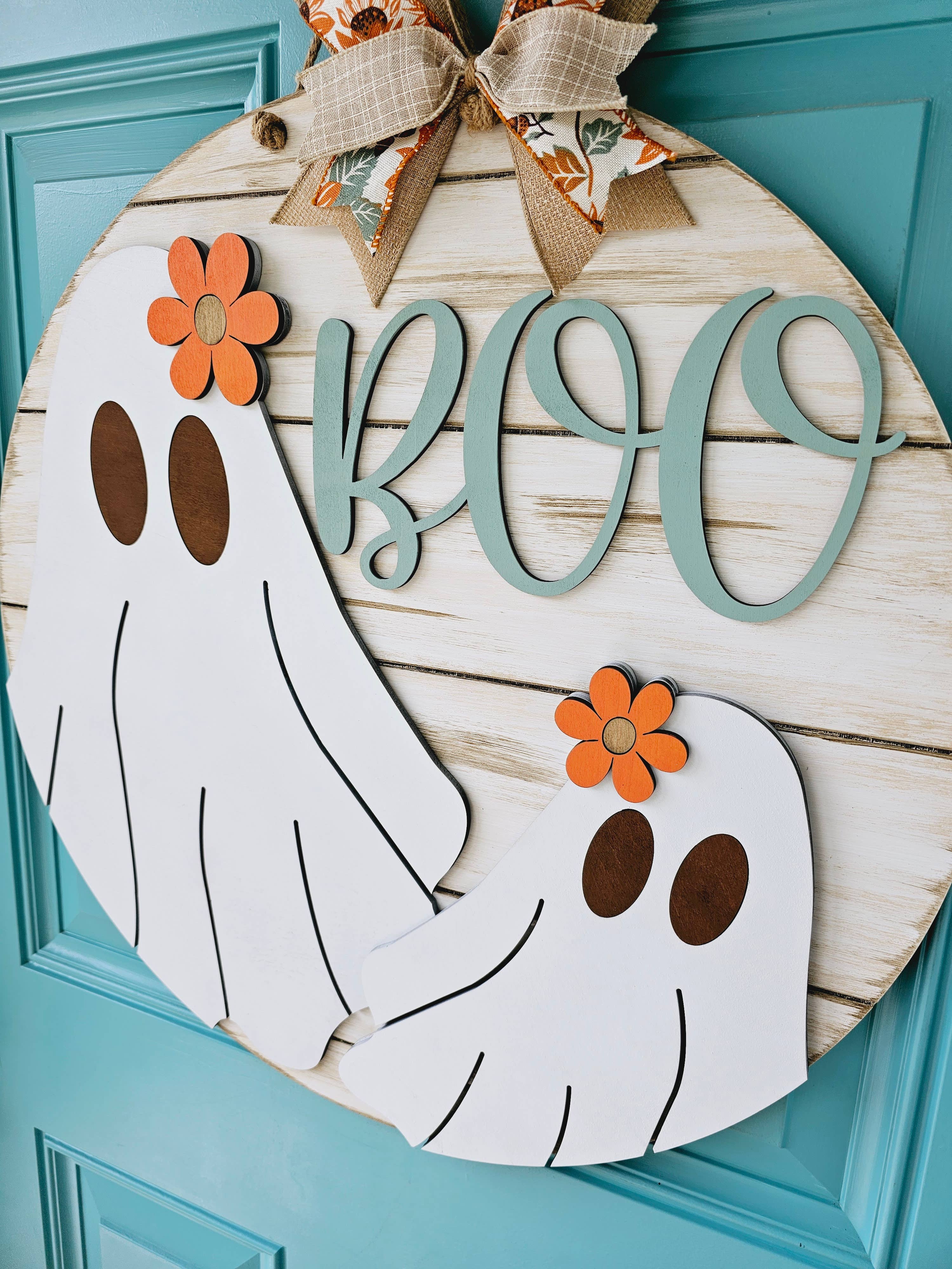 Teal Moon Creations - Wholesale DIY Craft Kit - DIY Retro Flower Ghost Door Hanger2