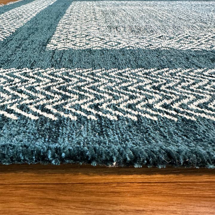 Alfa Rich Inc - Wholesale Area Rug - Scandinavian Petrol Blue Washable Area Rugs4