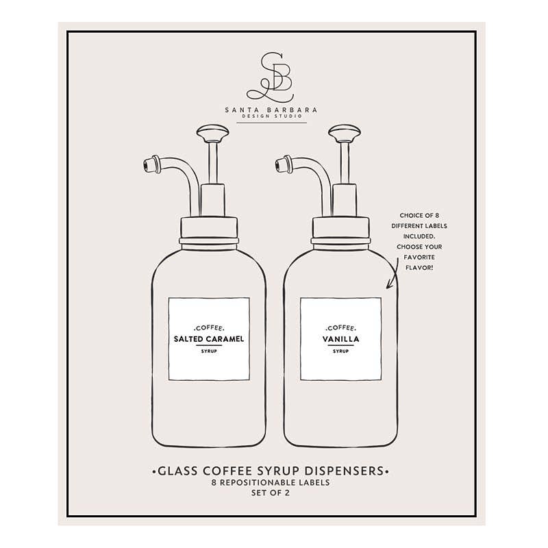 Santa Barbara Design Studio by Creative Brands - Wholesale Drink Dispenser - Glass Coffee Syrup Dispenser - Set of 24