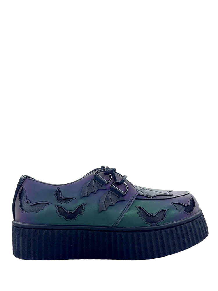 STRANGE CVLT – wholesale Flats – Women’s – KRYPT BAT - ALL REFLECTIVE2