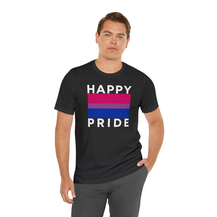 PrideMajic – wholesale T-shirts med screentryck – Unisex – Glad Bisexuell Pride T-shirt, Bi Tee, Pride skjortor, Pride