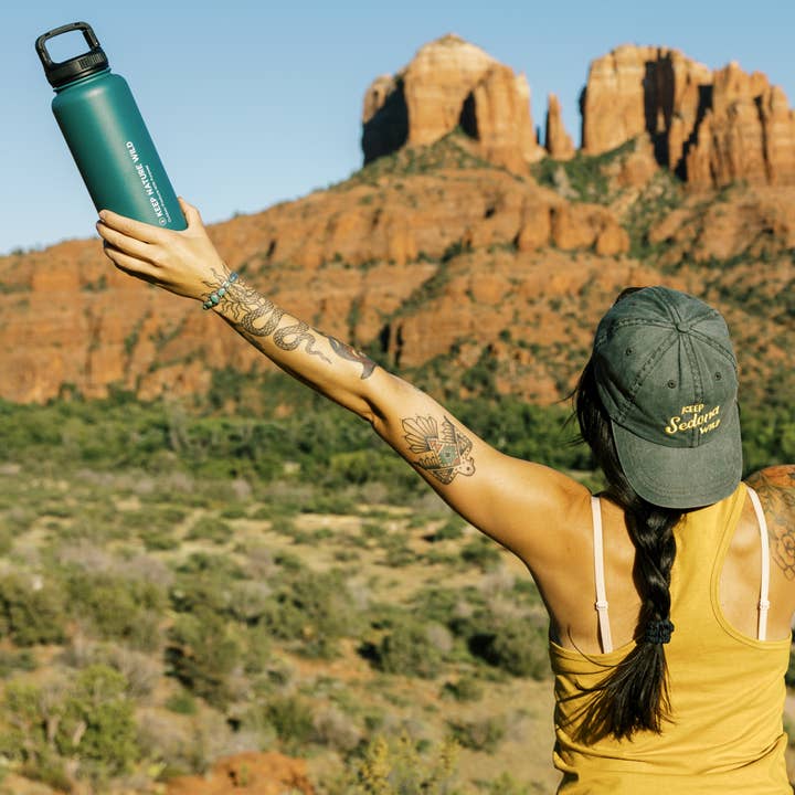 Keep Nature Wild - Wholesale Water Bottle - Insulated 32oz Water Bottle with Handle Clip | Forest5