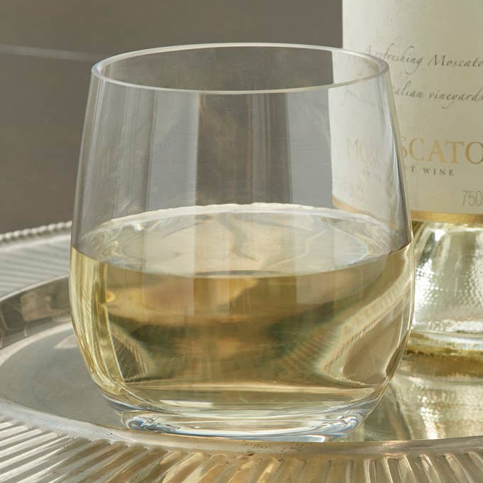 Puraform 13-oz Tritan Stemless White Wine Glass for wholesale by Huang Acrylic