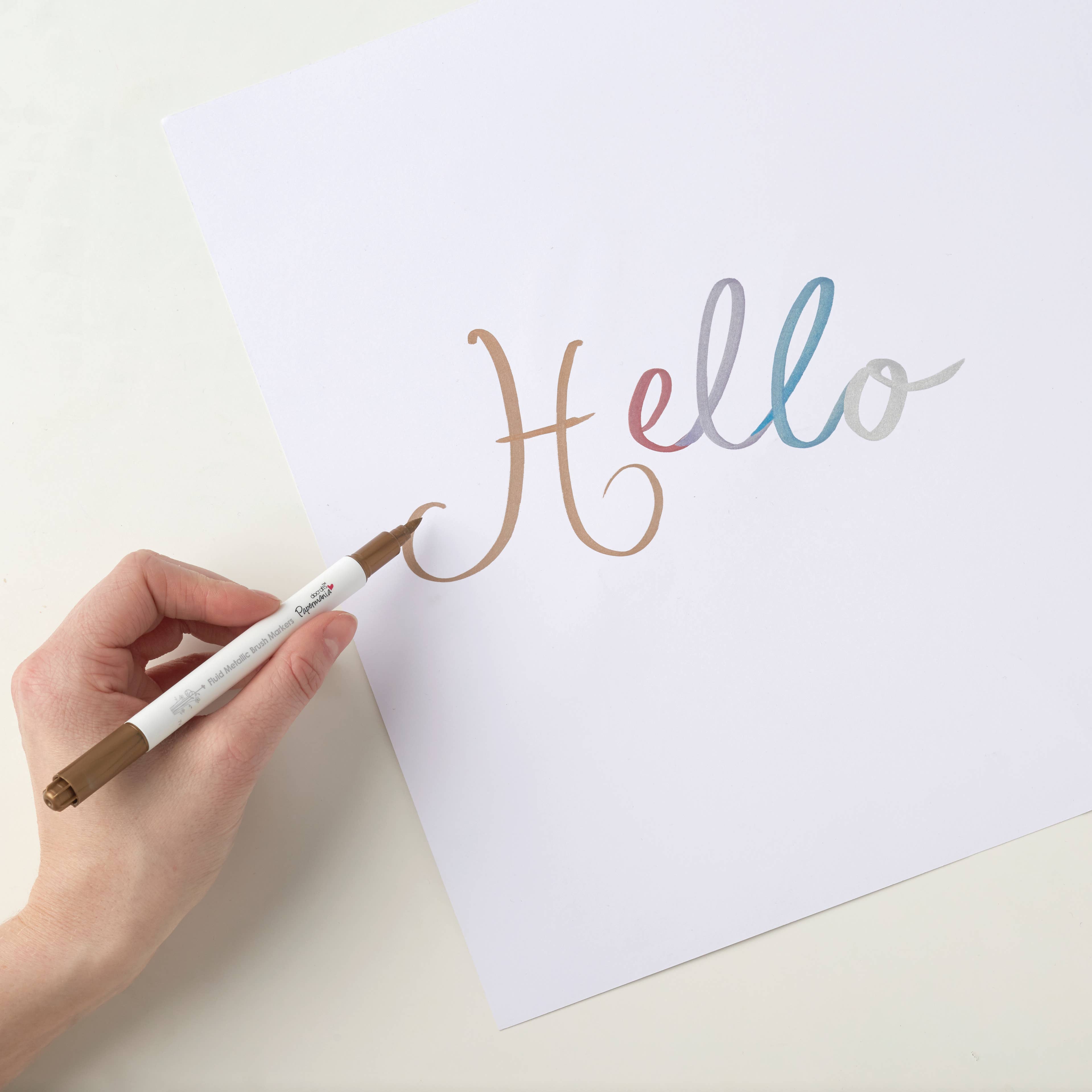 West Design Products – wholesale Pen – Papermania Metallic Pens (8Pk) - Brush Tip3