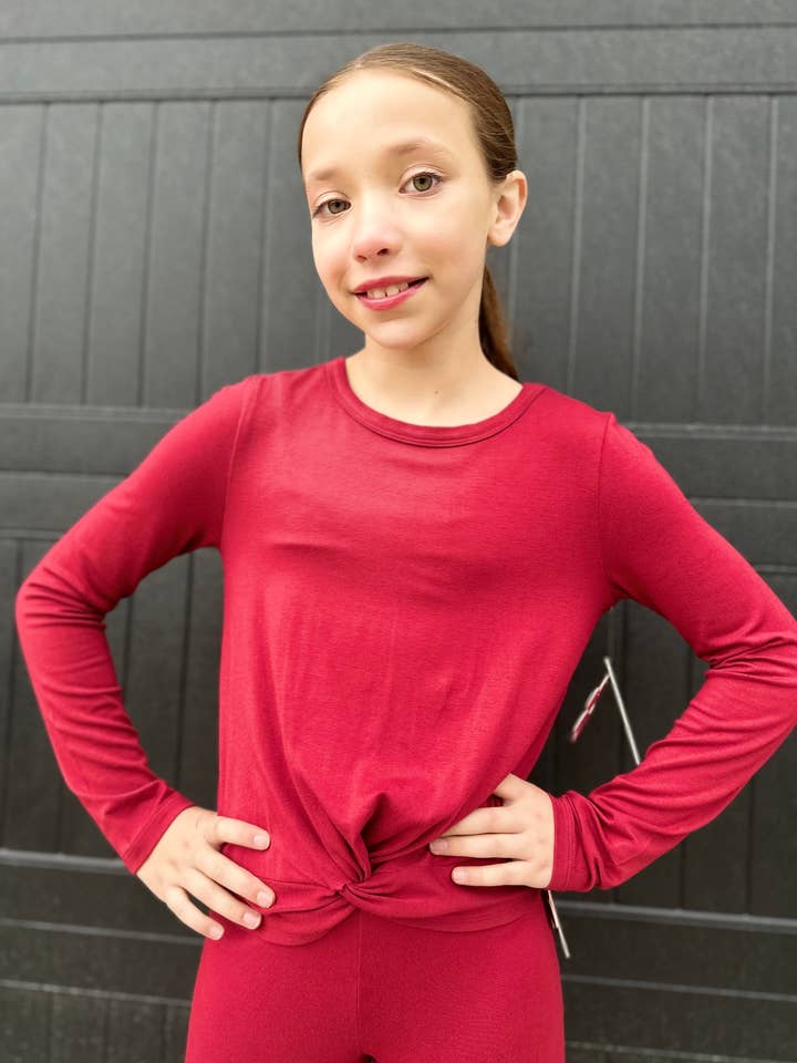 Twisted front crop tween fashion top - Scooter for wholesale by Paper Flower