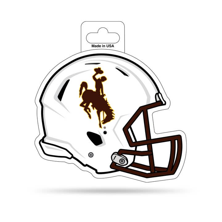 NCAA Wyoming Cowboys Shape Cut Helmet Decal for wholesale by Rico Industries