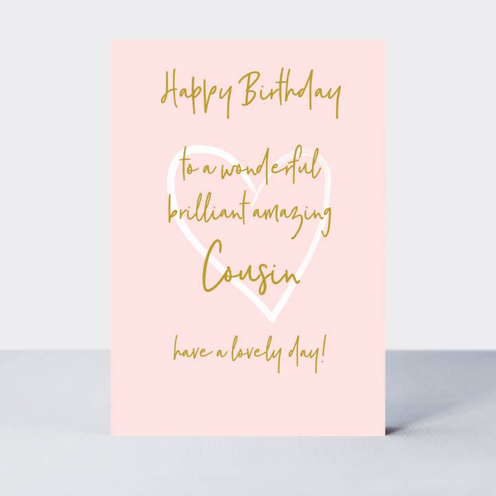 Petimo – wholesale Birthday card – Wonderful You Cousin Birthday Card - Foil