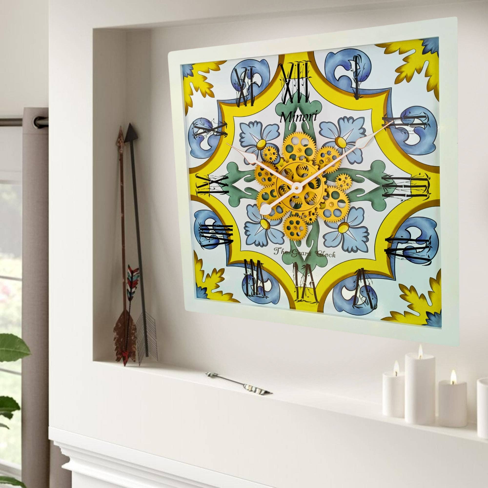 The Gears Clock - Wholesale Wall Clock - ITALY LINE WALL CLOCK SQUARE 24 INCH MINORI3