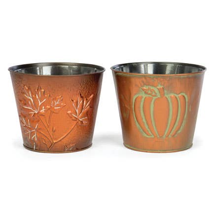 Willow Group - Wholesale Plant Pot - RD TIN PLANTER-2 ASST
