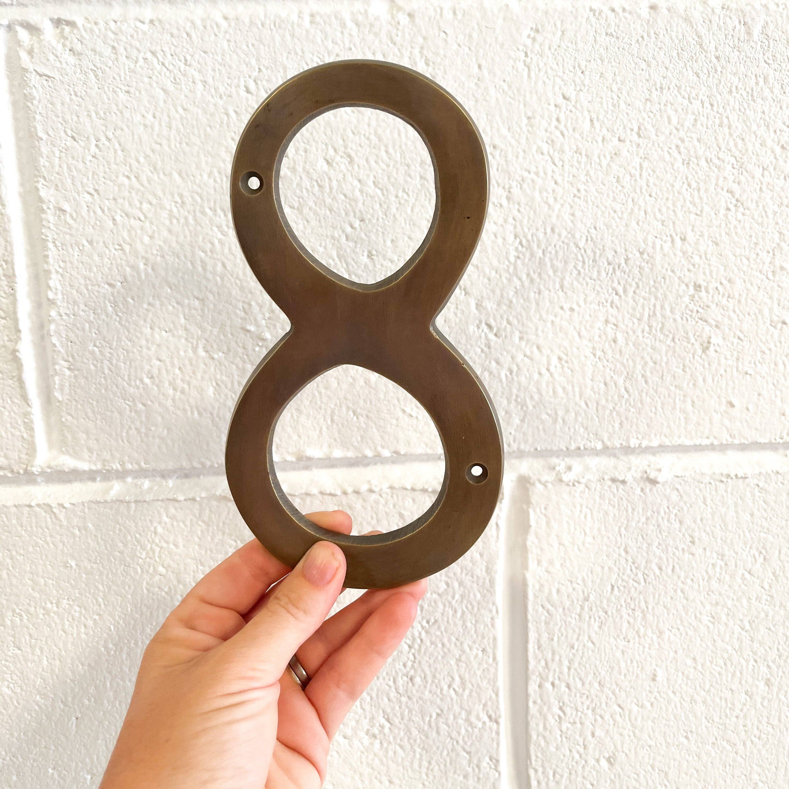 Ocean Luxe - Wholesale Wall Accent - Large Brass House Numbers7