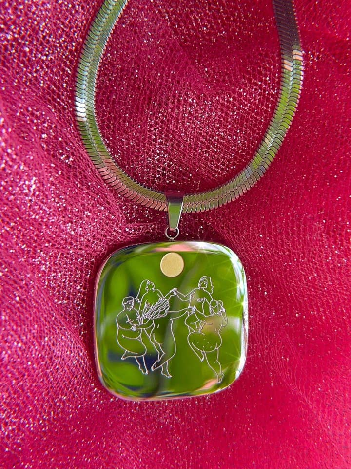 Silver Moondance Pendant Necklace for wholesale by ReesaBoBeesa