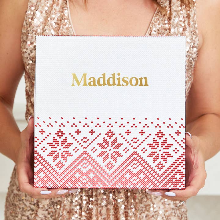 Weddingstar Inc. – Engroshandel Gaveæske – Personlig Strik Sweater Snefnug Julegaveæske3