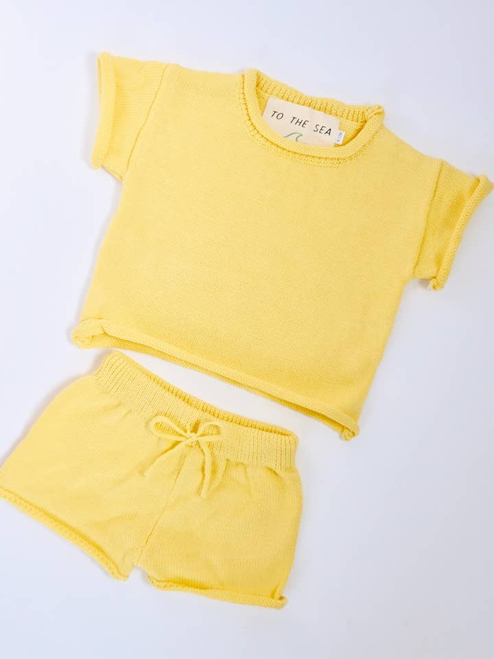 To The Sea – wholesale Topp- och shortsset – Barn – Kombinera 2 stycken bomullströjor - SUNNY DAY
