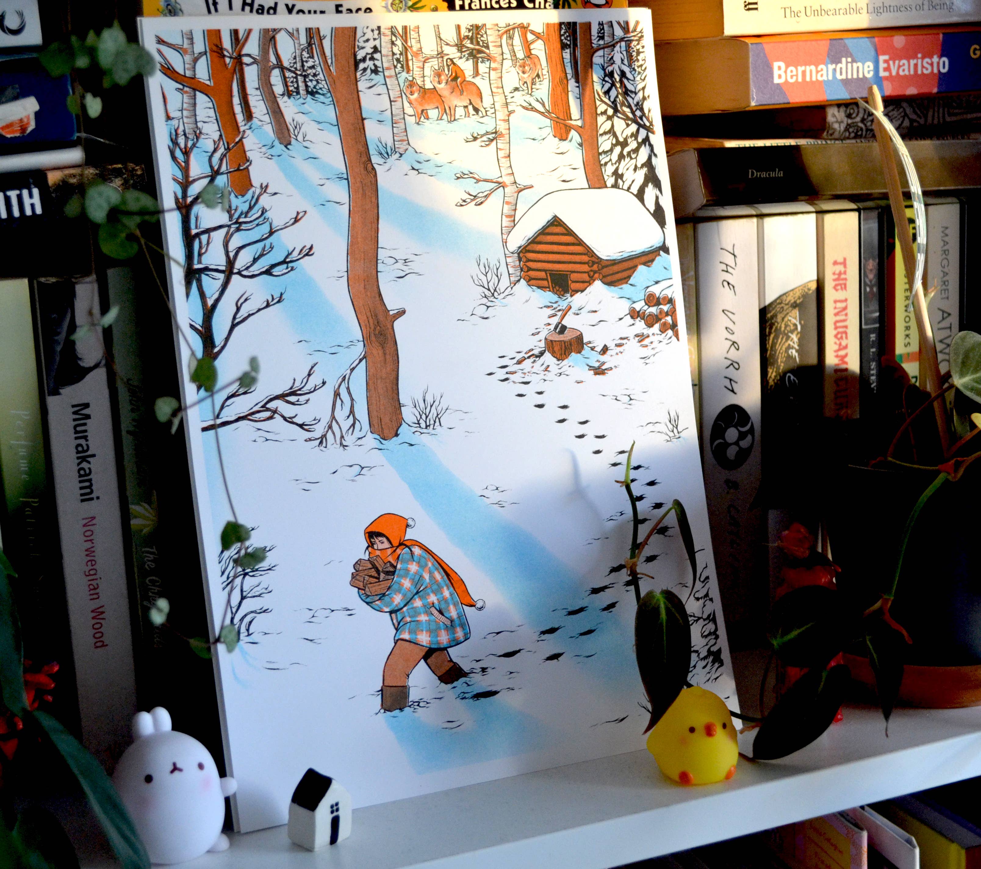 Lily Blakely - Wholesale Art Print - "Snow" Risograph print A41