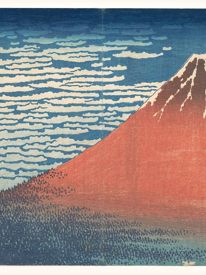South Wind, Clear Sky (Gaifū kaisei), also known as Red Fuji, from the series Thirty-six Views of Mount Fuji by Katsushika Hokusai, ca. 1830–32 for wholesale by Flashback Shop