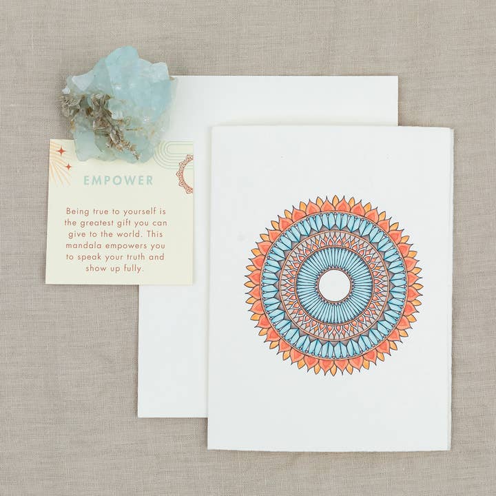 Carte de vœux Empower Mandala pour la vente par Beacons Mandala