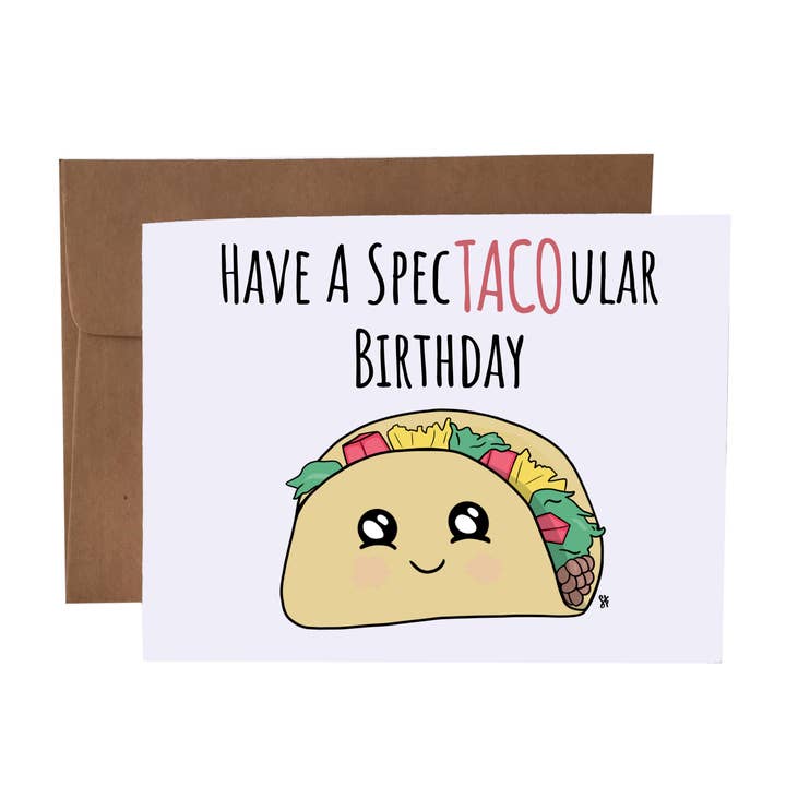 Ha en spektakulär födelsedag | Taco Pun gratulationskort för wholesale av SKP ink