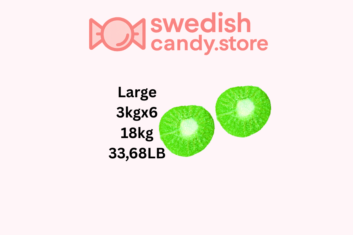Swedish Candy.Store - Swedish Candy – wholesale Gummy – Swedish Candy Kiwi Slices 3kg/6.61lb2