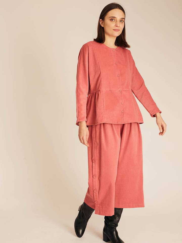 CAMISA DE PANA FINA ROSA para venta al por mayor de Pepaloves