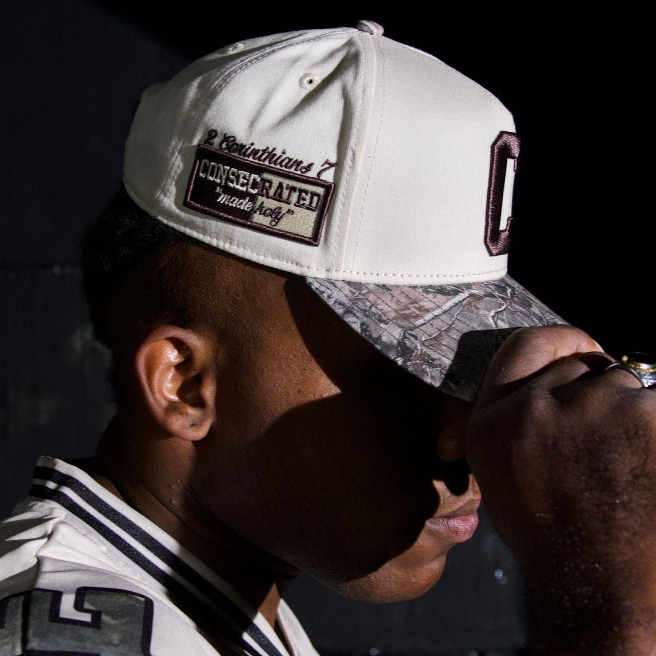 Malta Apparel LLC - Wholesale Baseball Cap - Unisex - CONSECRATED Premium SnapBack - Cream/Malta Woodland Camo7