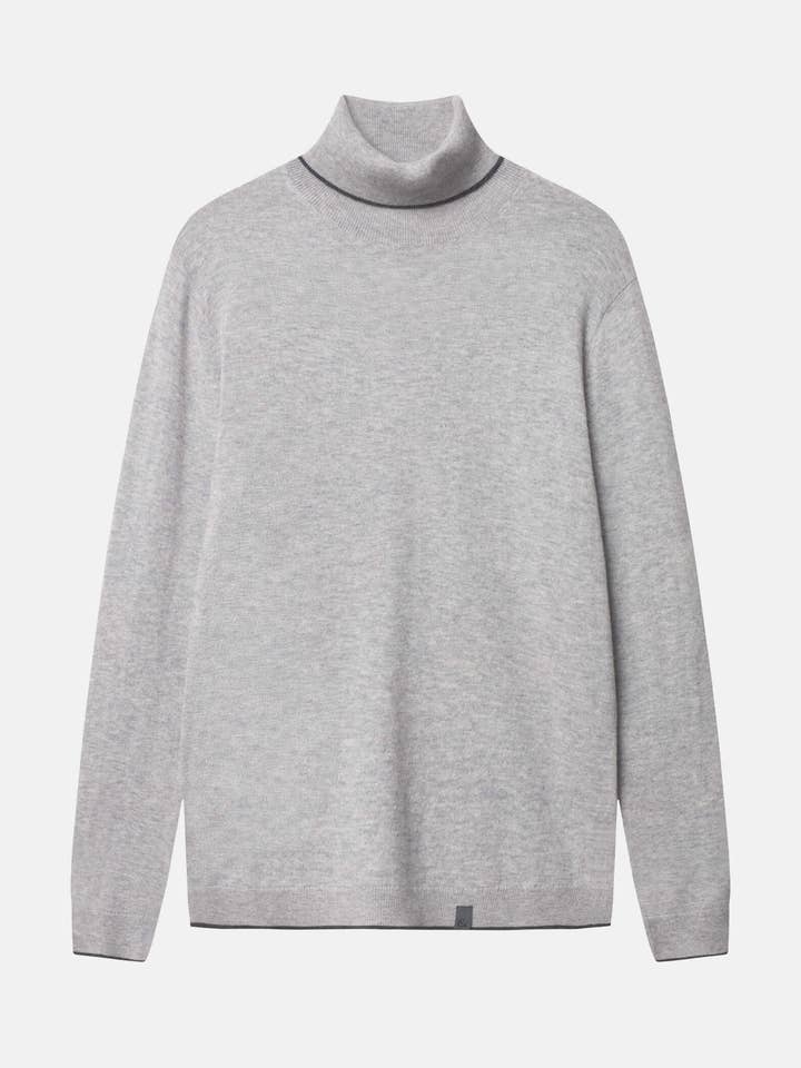 Camisola Merino Blend Malha - Prata por atacado de COLOURS & SONS