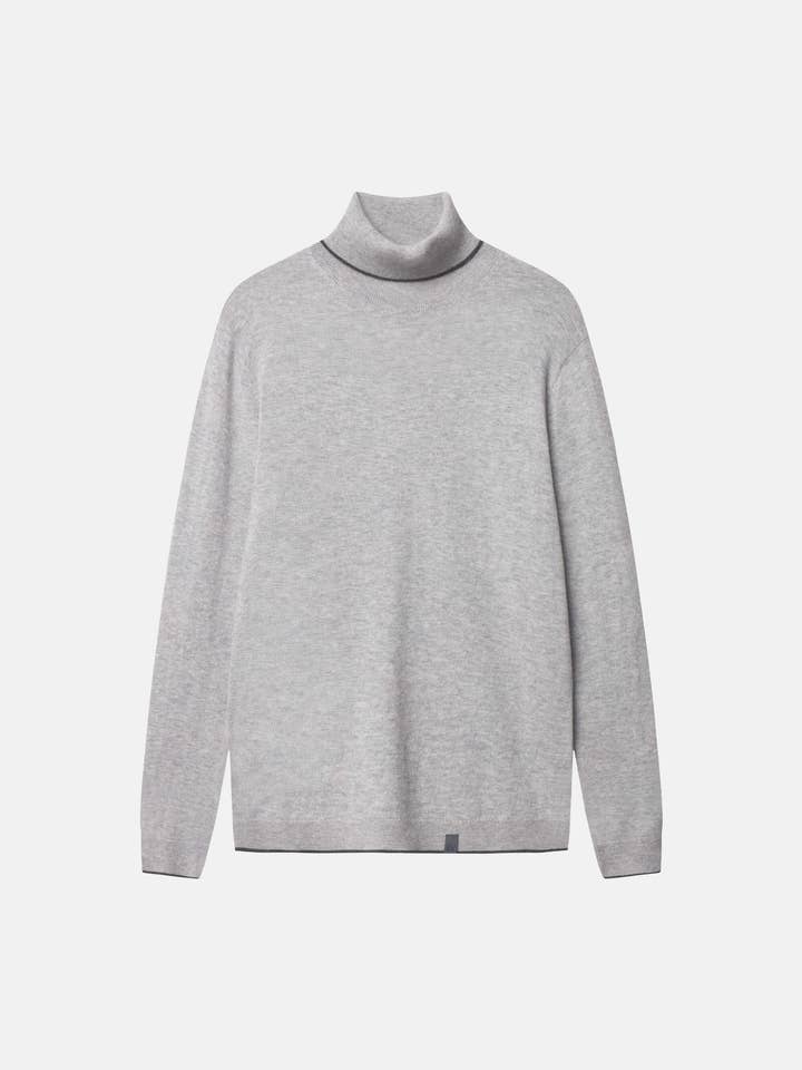 Camisola Merino Blend Malha - Prata por atacado de COLOURS & SONS