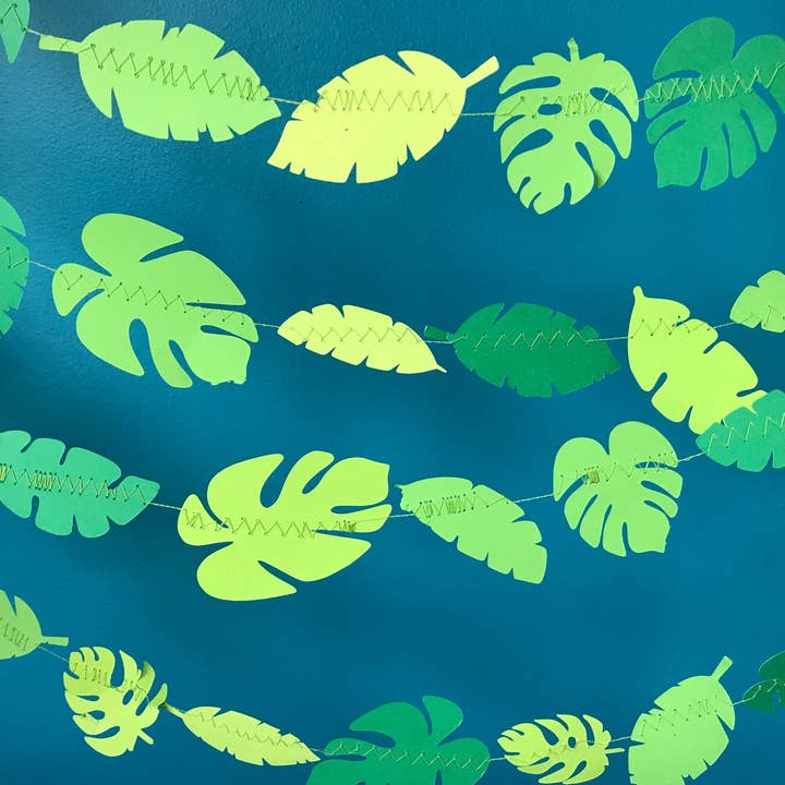 Tropiska blad papper Garland för wholesale av paperbacklife