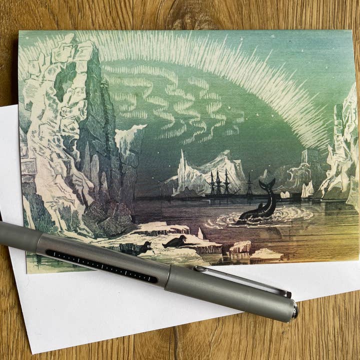 Aurora Borealis Greetings Card for wholesale by Ninaskadesigns